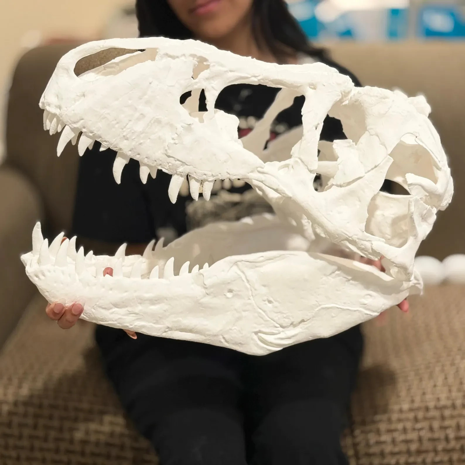 T-Rex Skull Replica 3D Printed Dinosaur Fossil Model Home Office Decor Gift