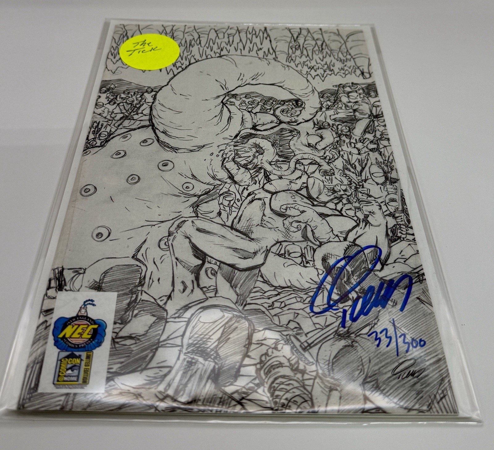 The Tick Signed Variant Cover 2020 San Diego Comic Con Limited Edition The Tick Signed Variant Cover 2020 San Diego Comic Con Limited Edition