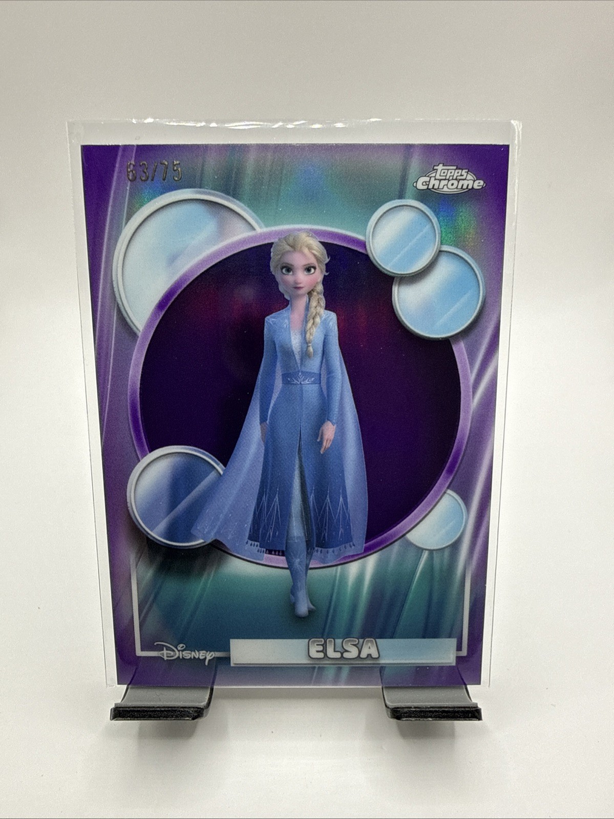 2026 Topps Chrome Disney FROZEN Purple Refractor #168 Elsa /75