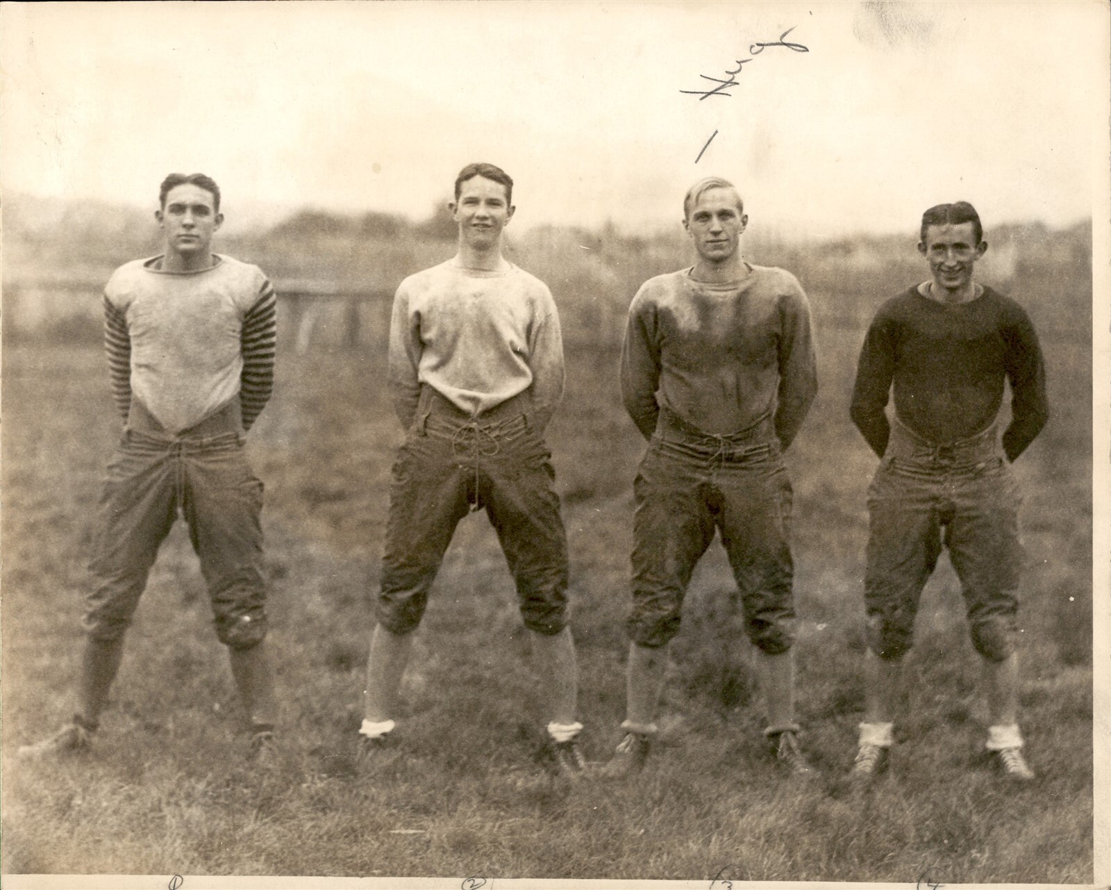 LG77 1926 Original Photo COLLEGE FOOTBALL STARS LEFTY DUNCAN BUSTER MEREDITH