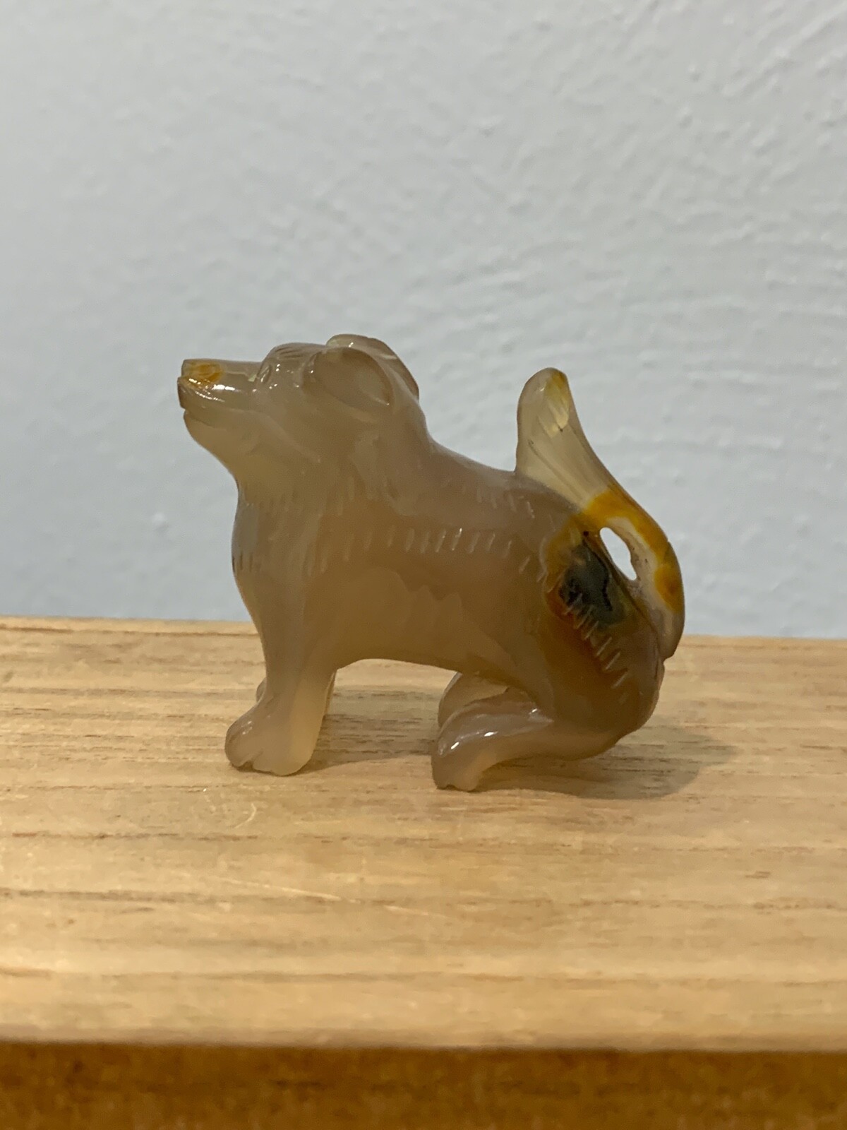 Chinese Unknown Age Jade or Stone Carved Dog Figurine / Statue Chinese Unknown Age Jade or Stone Carved Dog Figurine / Statue