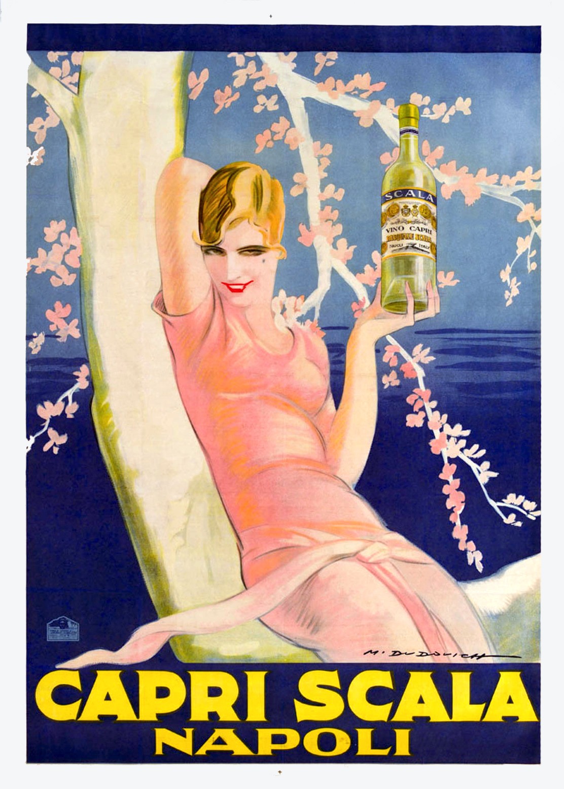 Capri Scala Napoli 🍷 Vintage Poster by Dudovich c1920s - 24x36”