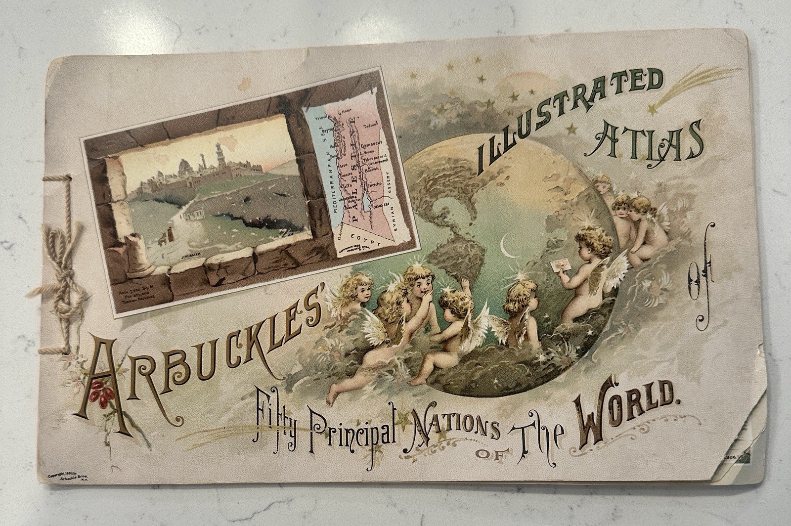 Antique 1889 Arbuckles' Illustrated Atlas Fifty Principal Nations World Coffee