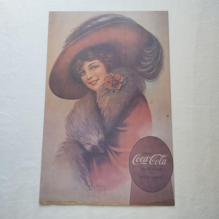 1911 Coca-Cola Advertising Print by Bulkeley Advertising Picture 17 X 26.5