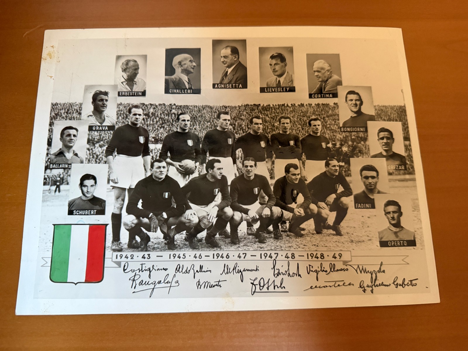 Antique Vintage Football Photo GREAT TURIN 1948/49 - Large Size