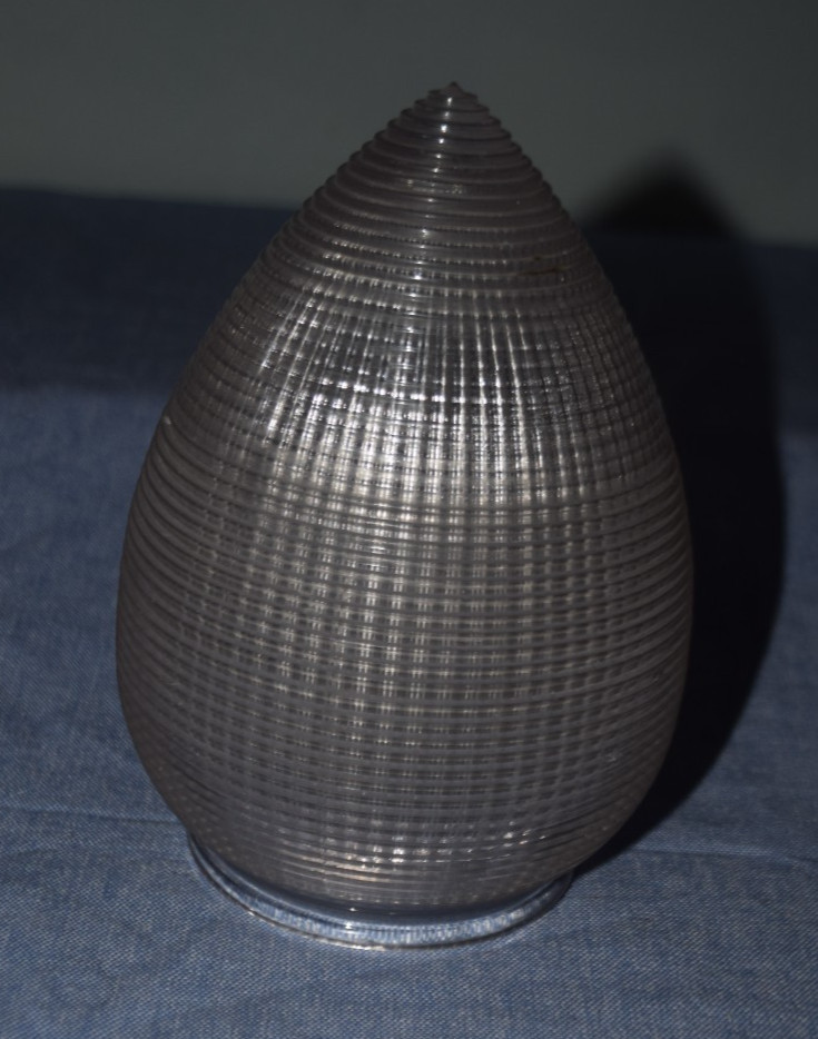 Vintage Holophane Teardrop Acorn Glass Pendant Shade 6.25\