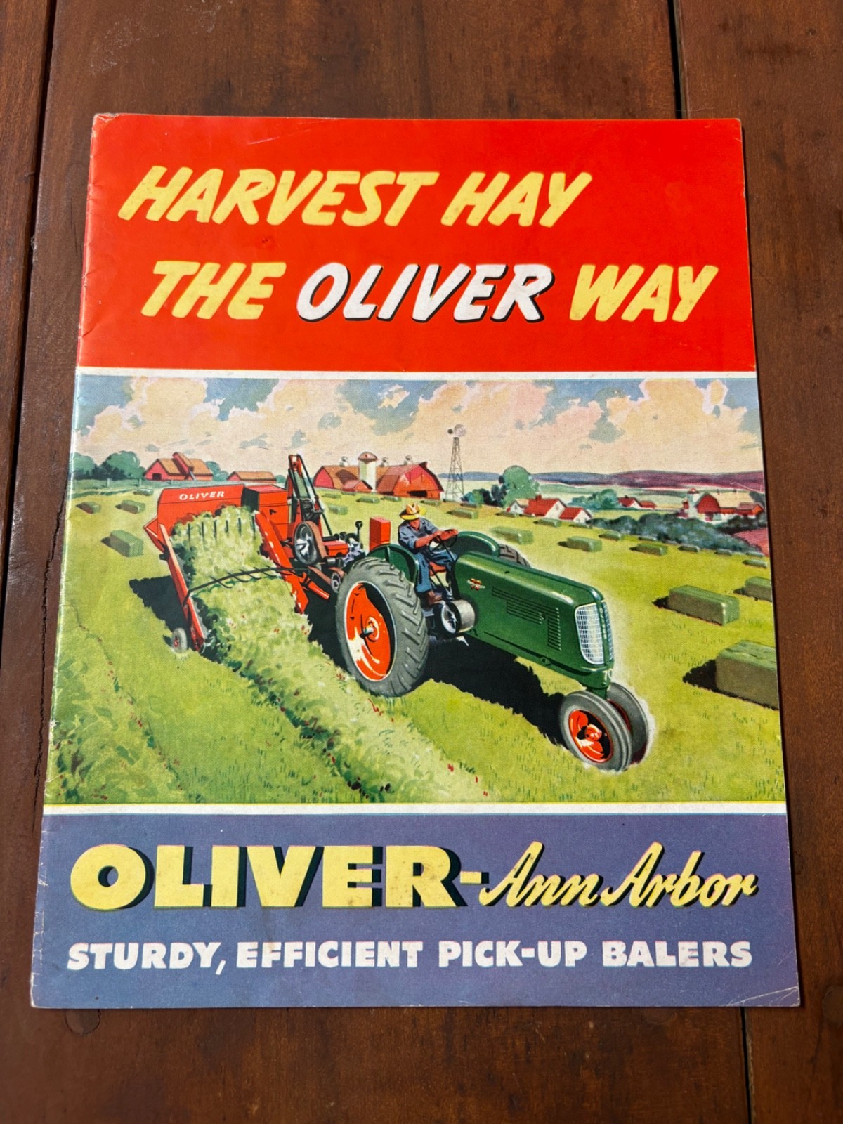 Vintage Oliver Ann Arbor Pick Up Baler Sales Brochure 