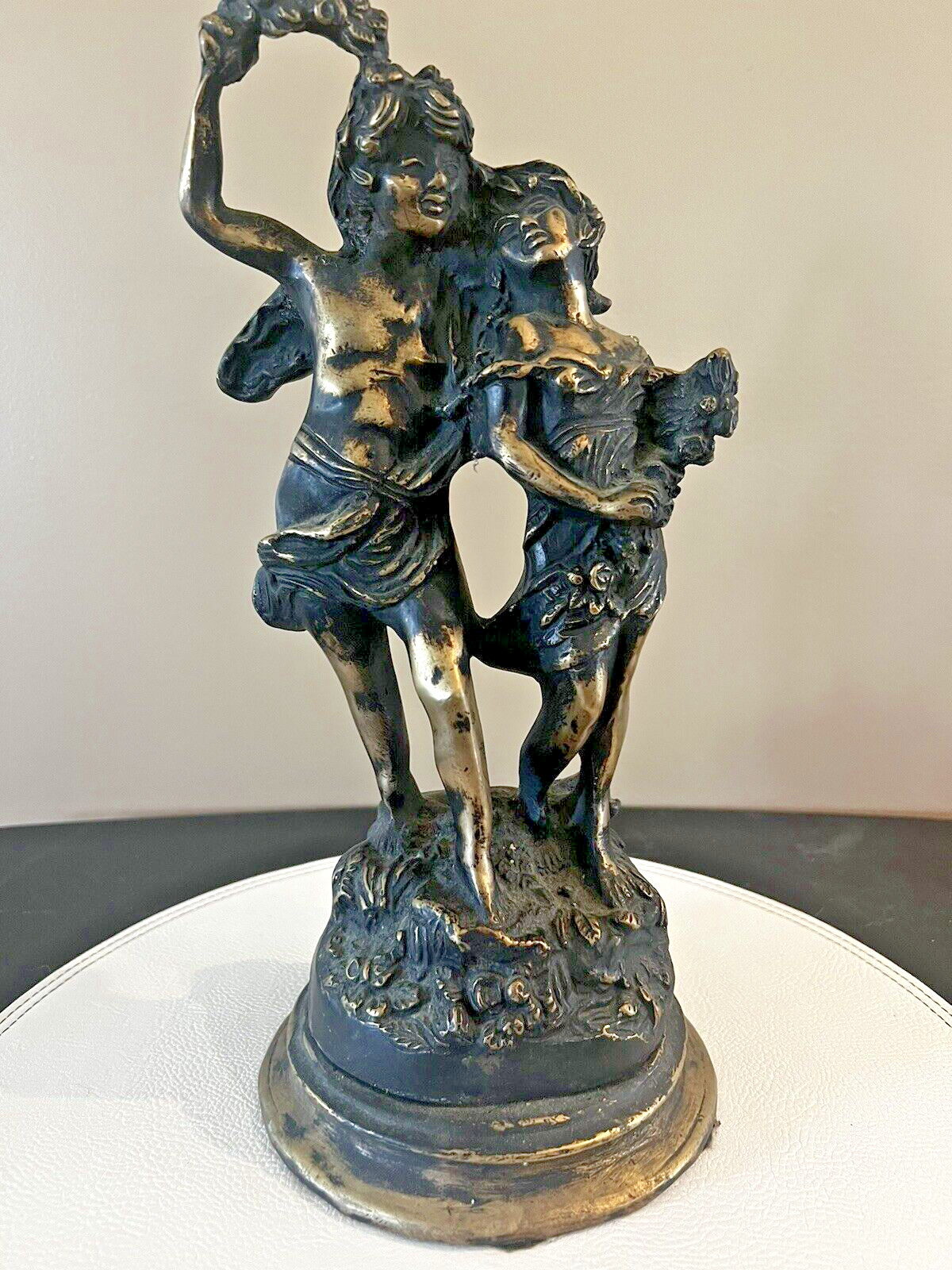 Vintage Statue, Auguste Moreau, Signed, Spelter, Young lovers Beautiful 14” Tall