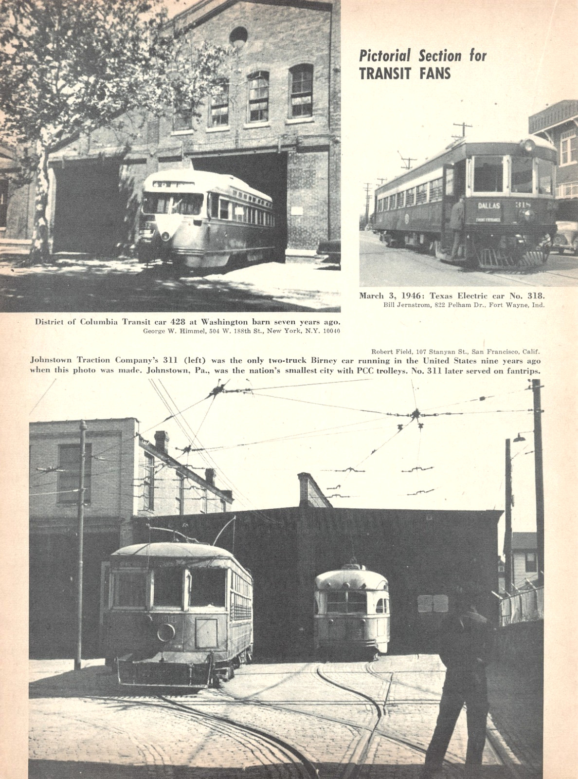 Johnstown PA Traction Co 311 Two-Truck Birney DC & TX Elec. Cars Vtg Mag Excerpt