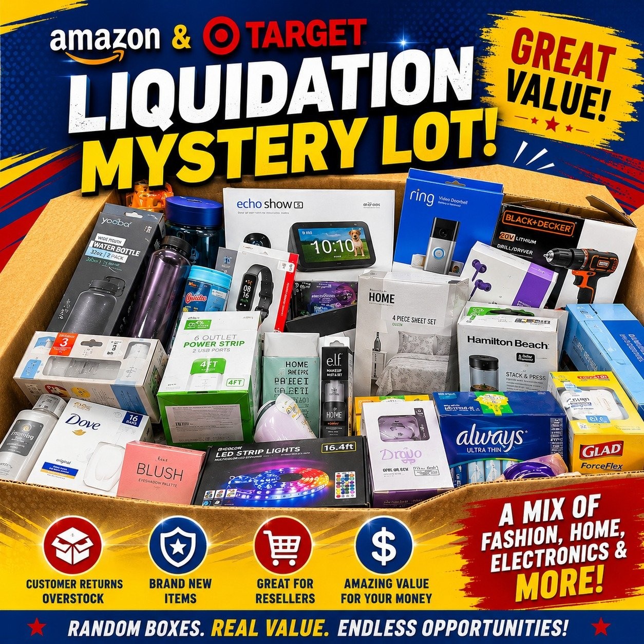 mixed lots clearance collectibles assorted retail shelf pulls liquidation
