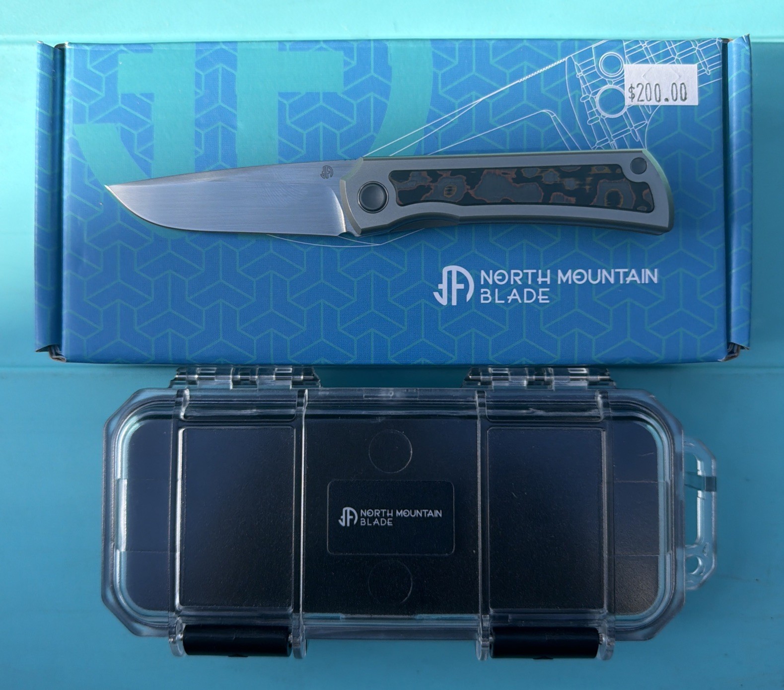 North Mountain Blades Sun Titanium & Carbon Fiber Folding M390 Knife 2525CUCF