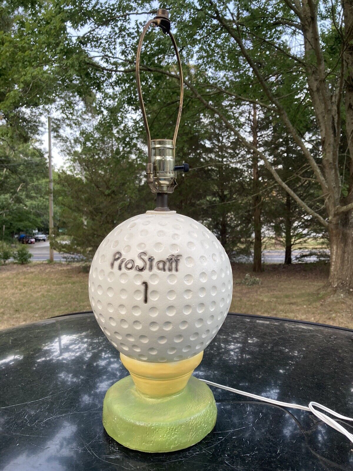 Vintage Wilson Pro Staff Golf ball Lamp Light  Rare Pro Shop Golfball PGA