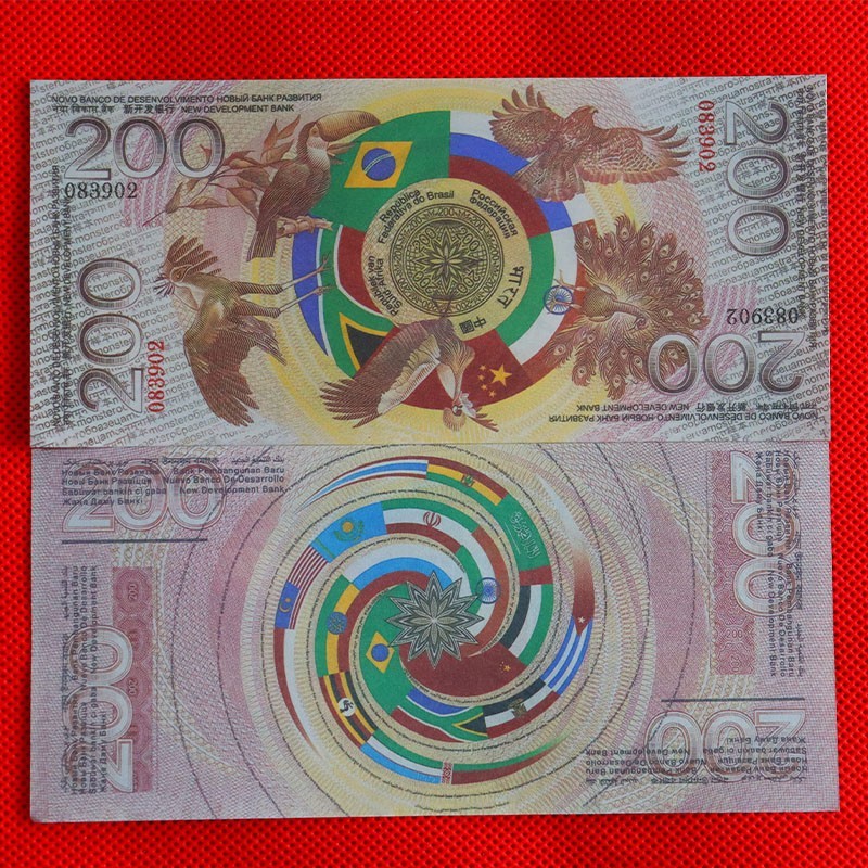BRICS Summit Advertised Global Note 10 pcs X 200 Value Commemorative Bills UNC