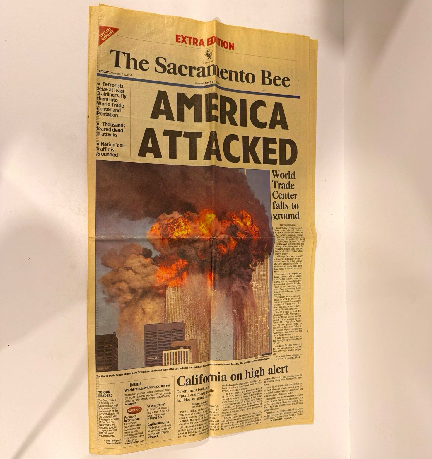 The Sacramento Bee Extra Edition Newspaper 