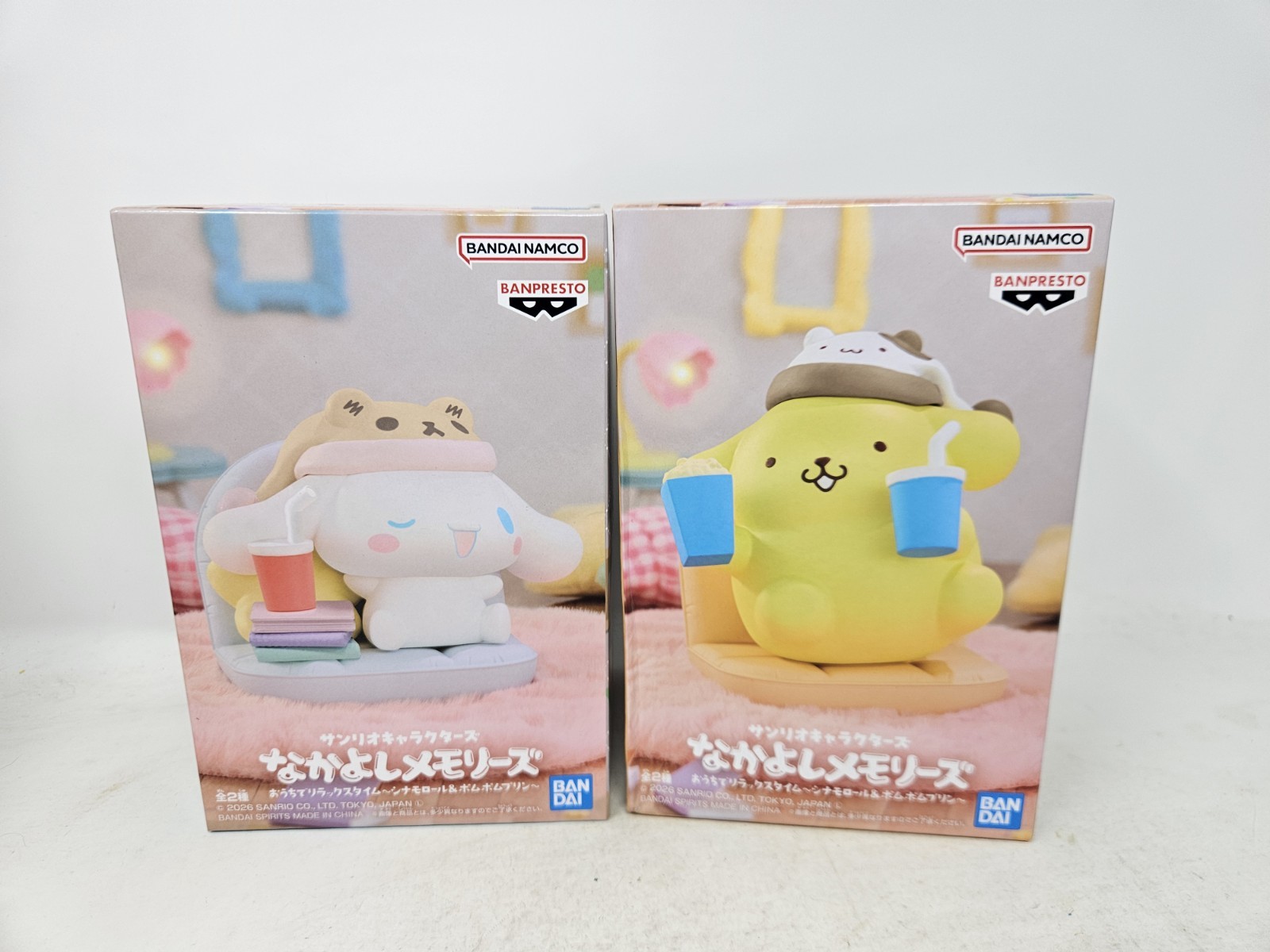 Banpresto Sanrio Characters Nakayoshi Memories Cinnamoroll Pompompurin  Figure