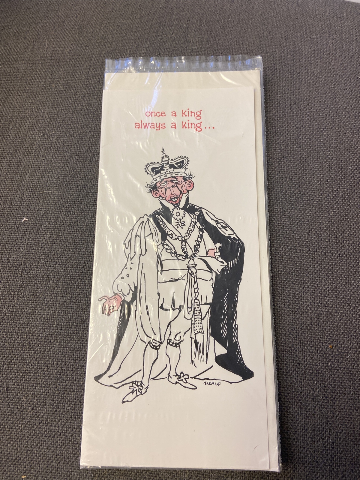 Vintage Greeting Card Birthday 1957  Risky Funny Joke Baxter Lane Co TX King