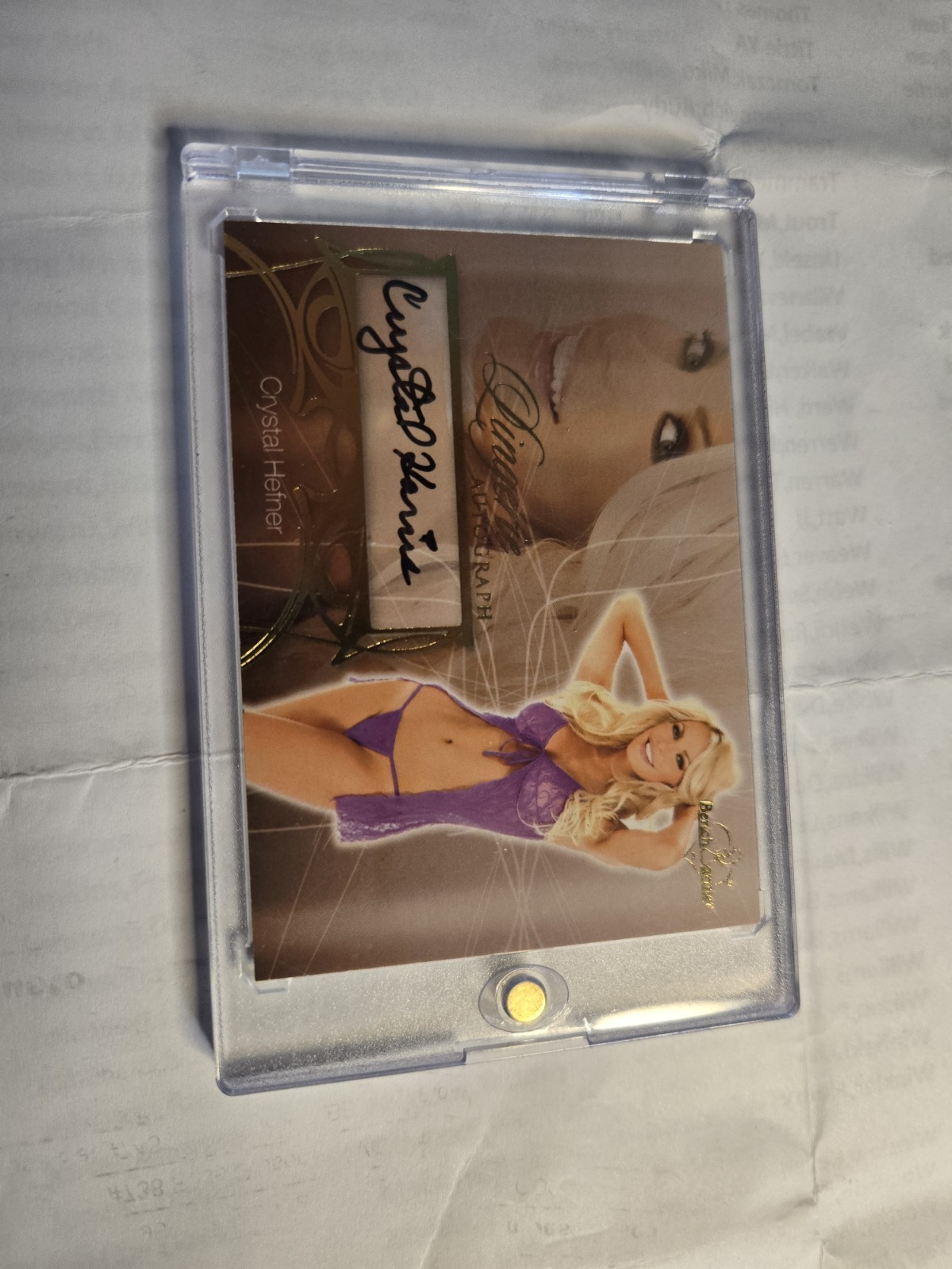 2013 Benchwarmer Crystal Hefner Lingerie Auto