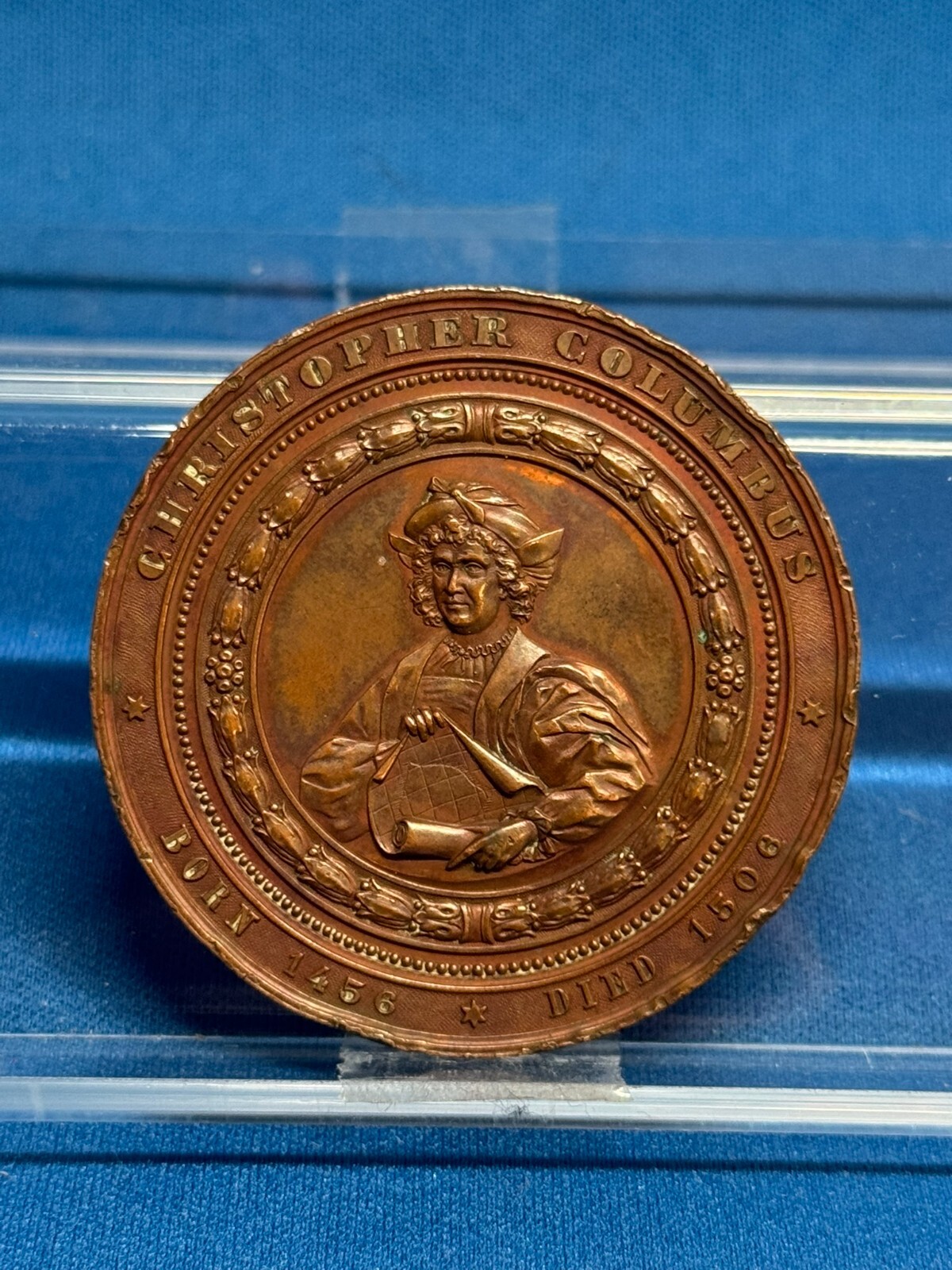 1892–1893 World’s Columbian Exposition Bronze Round – Christopher Columbus