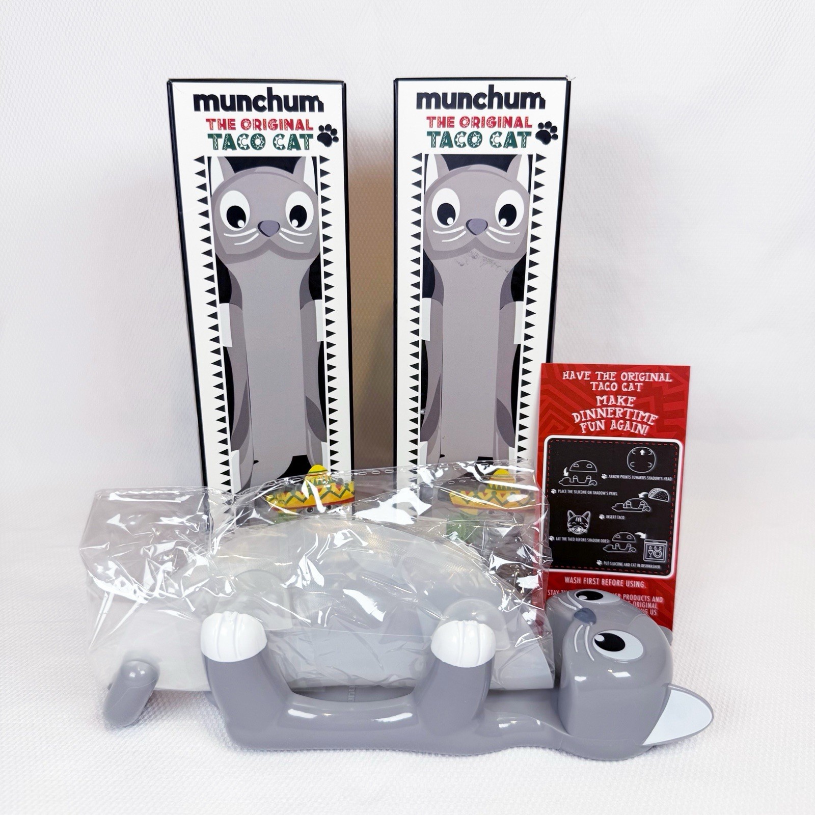 TWO PACK Munchum The Orginal Taco Cat Taco Holder “Shadow” - NEW