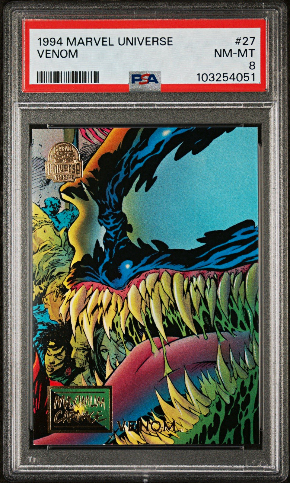 Fleer 1994 Marvel Universe Venom #27 PSA 8 NM-MT Non-Sport Trading Card Fleer 1994 Marvel Universe Venom #27 PSA 8 NM-MT Non-Sport Trading Card
