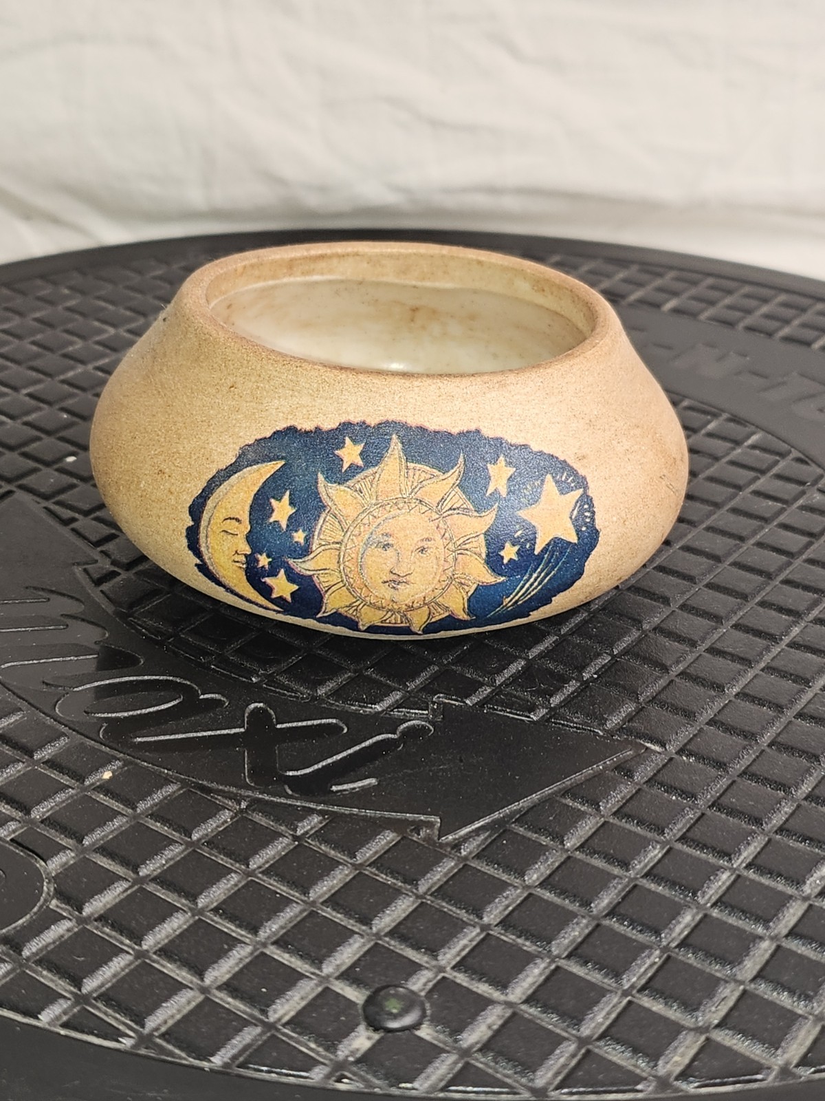 Vintage Mara Mexico Celestial Sun Moon and Stars Pottery Smudge Bowl / Planter