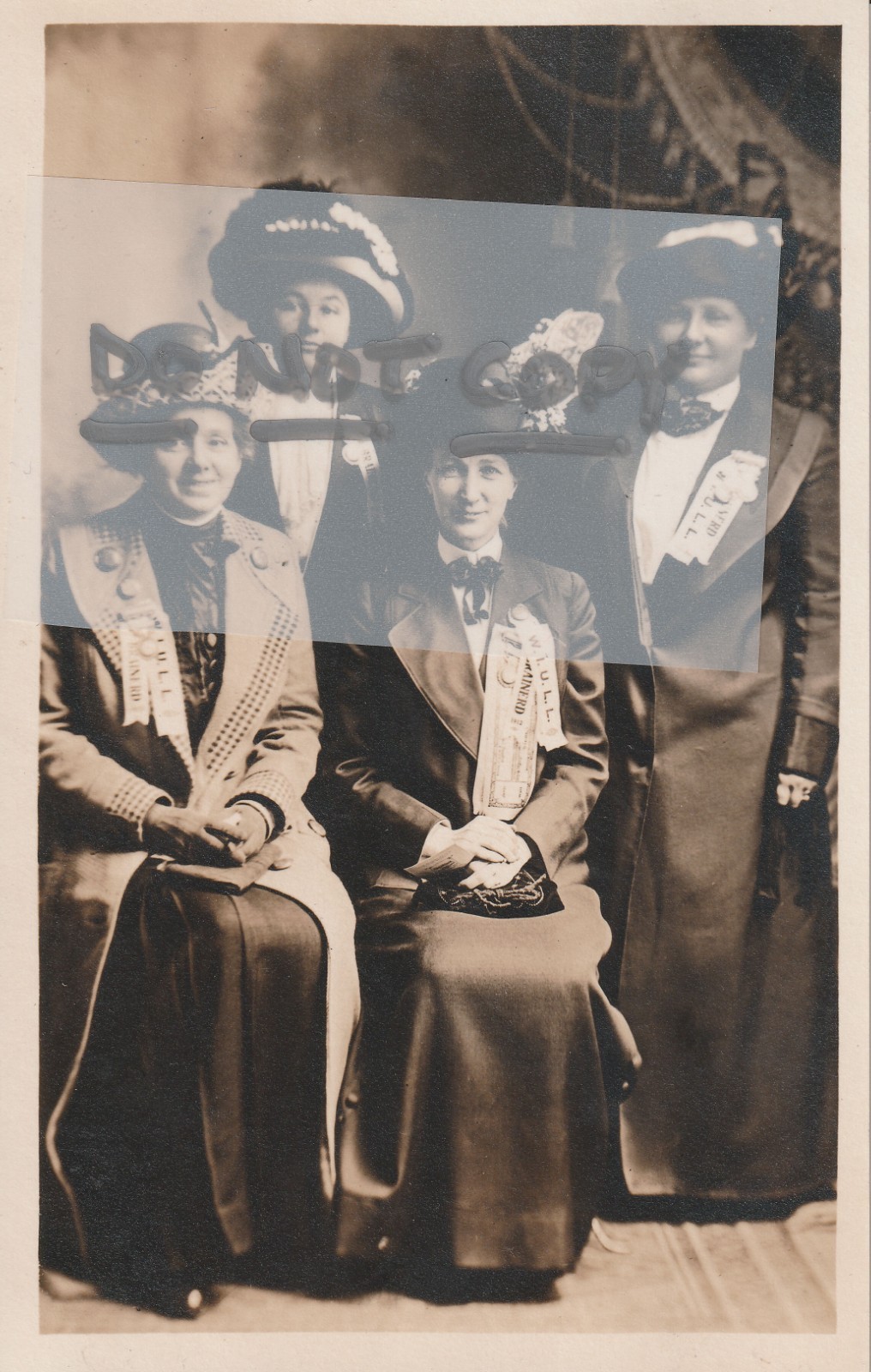 RARE 1912 Real Photo WIULL Labor Union Women's Group Brainerd Minnesota