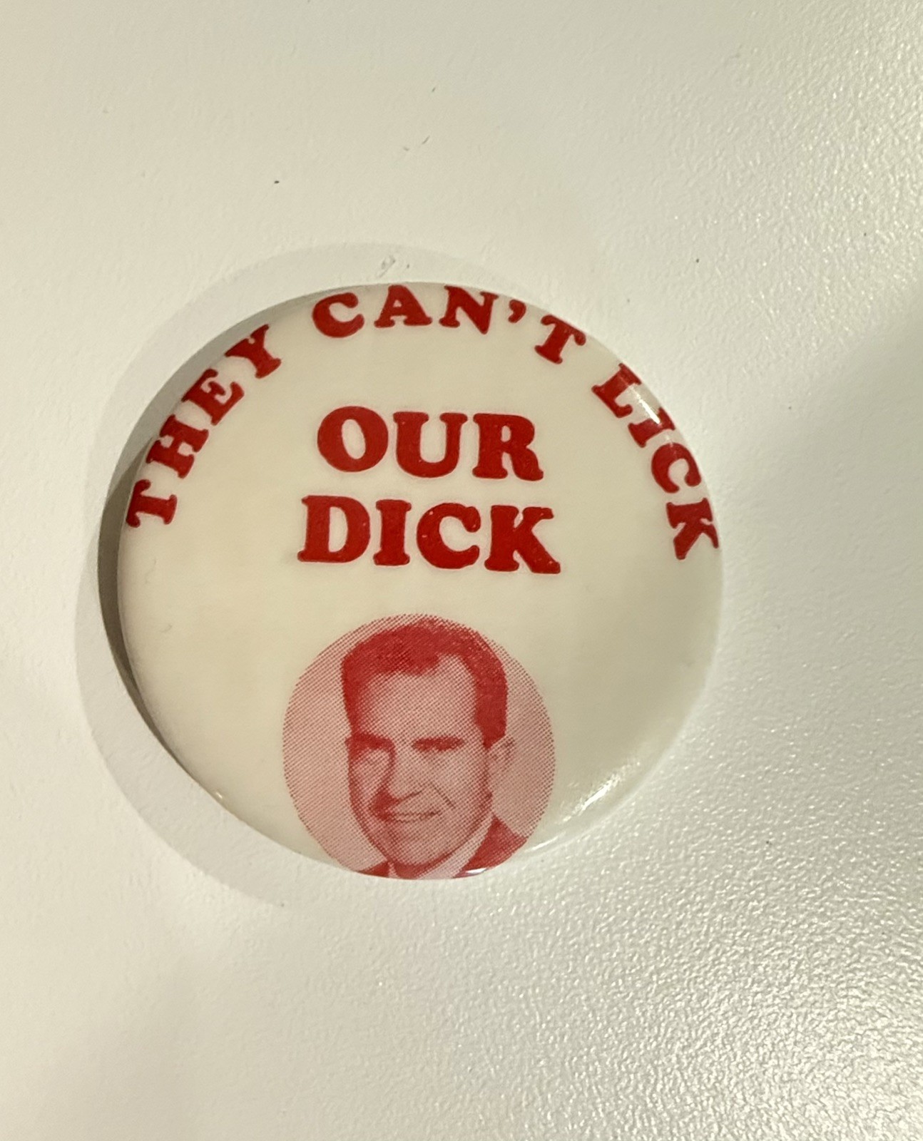 They Can\'t Lick Our Dick Nixon Richard Nixon Button Pinback 1960 Original RARE They Can\'t Lick Our Dick Nixon Richard Nixon Button Pinback 1960 Original RARE