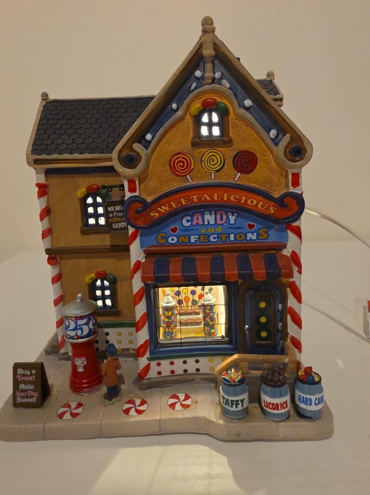 Lemax Coventry Cove SWEETALICIOUS CANDY & CONFECTIONS Village Lighted Shop Lemax Coventry Cove SWEETALICIOUS CANDY & CONFECTIONS Village Lighted Shop