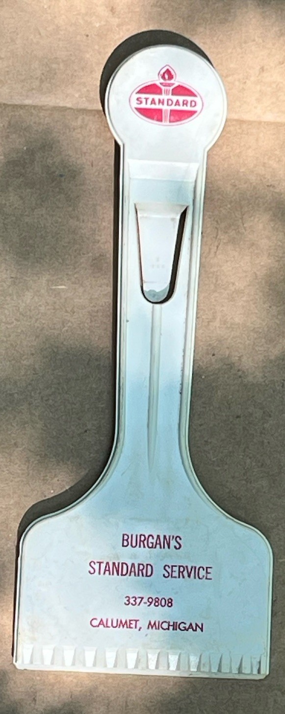 vintage burgans standard service ice scraper calumet michigan keweenaw yooper