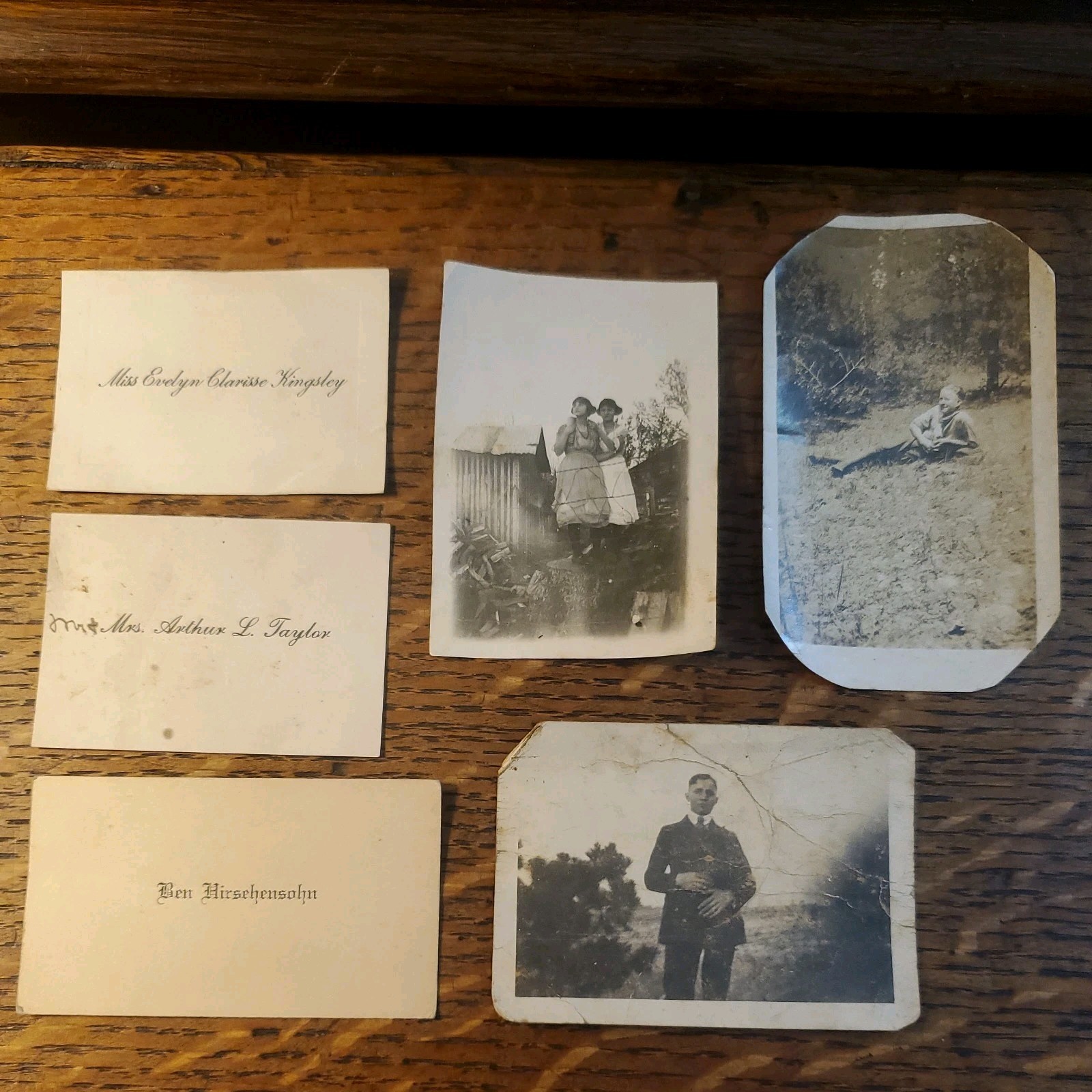VTG~ Black & White Photos~ lot of 3~Calling Cards~Andulusia, AL