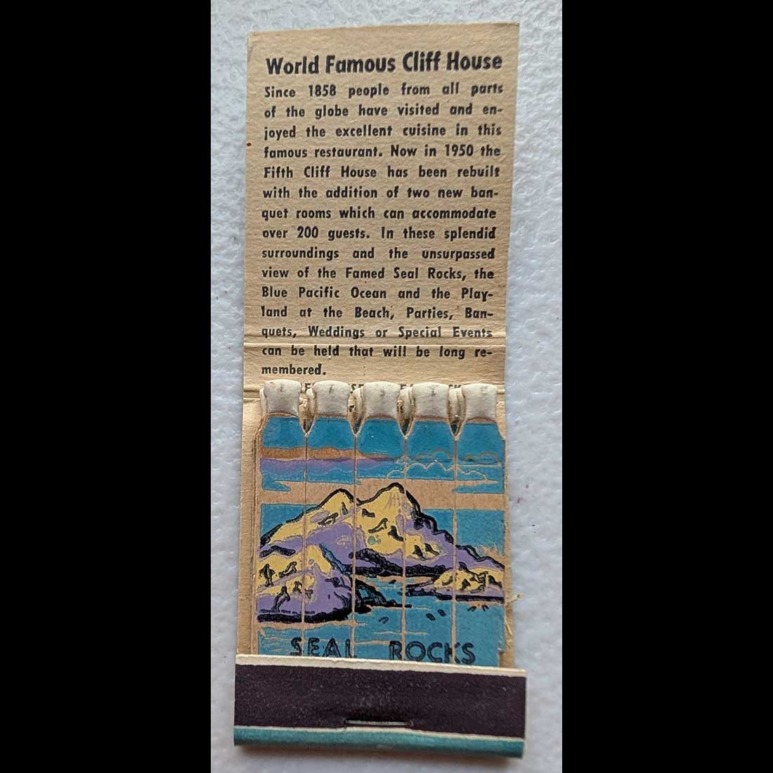 Feature Matchbook Full Book Cliff House Matchbook - San Francisco, CA
