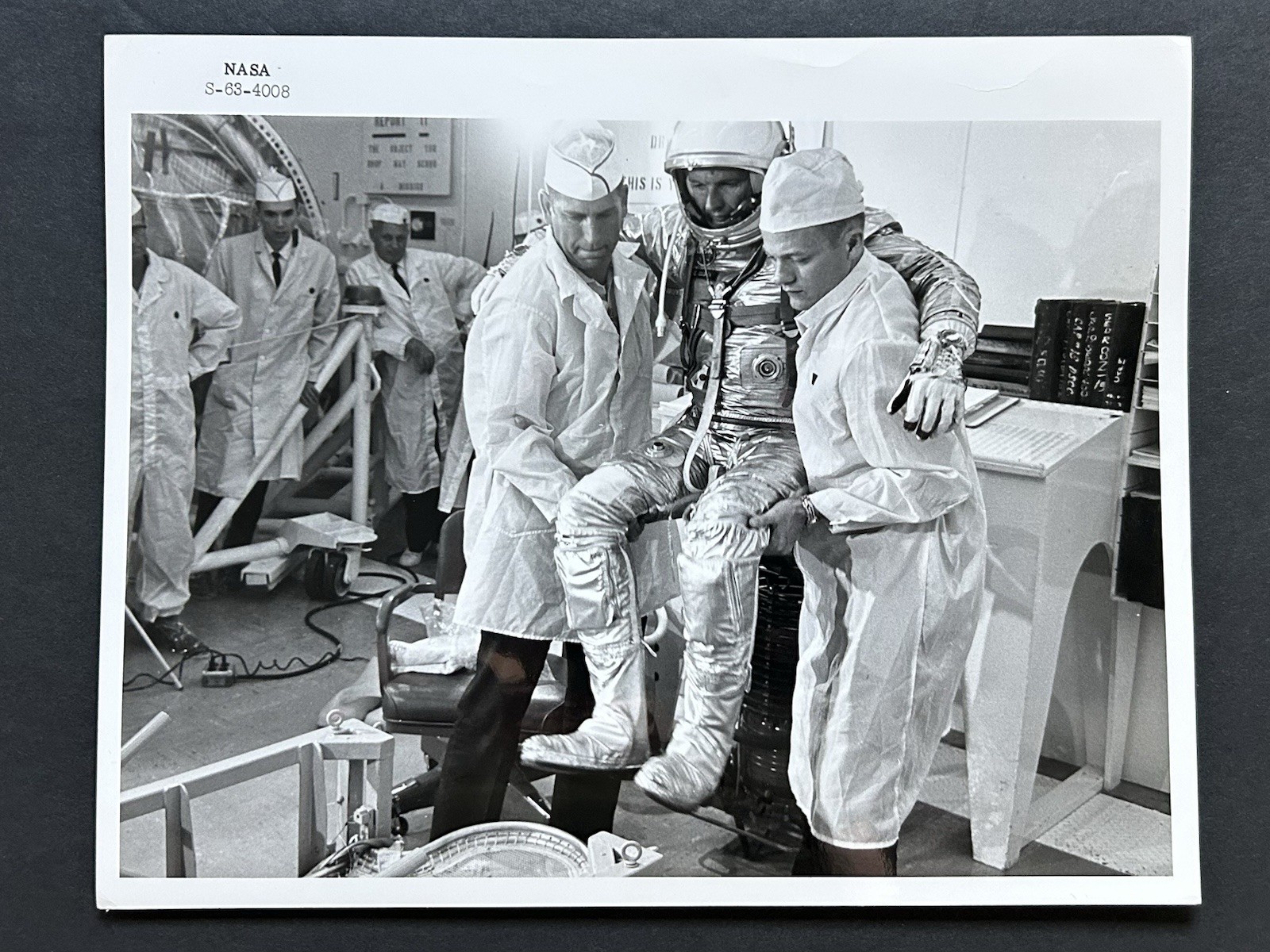 1963 NASA Astronaut L. Gordon Cooper, Jr., Prototype Net Couch Photograph