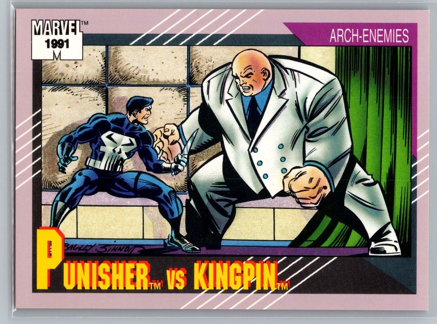 1991 Punisher vs. Kingpin #102 Marvel Universe Impel
