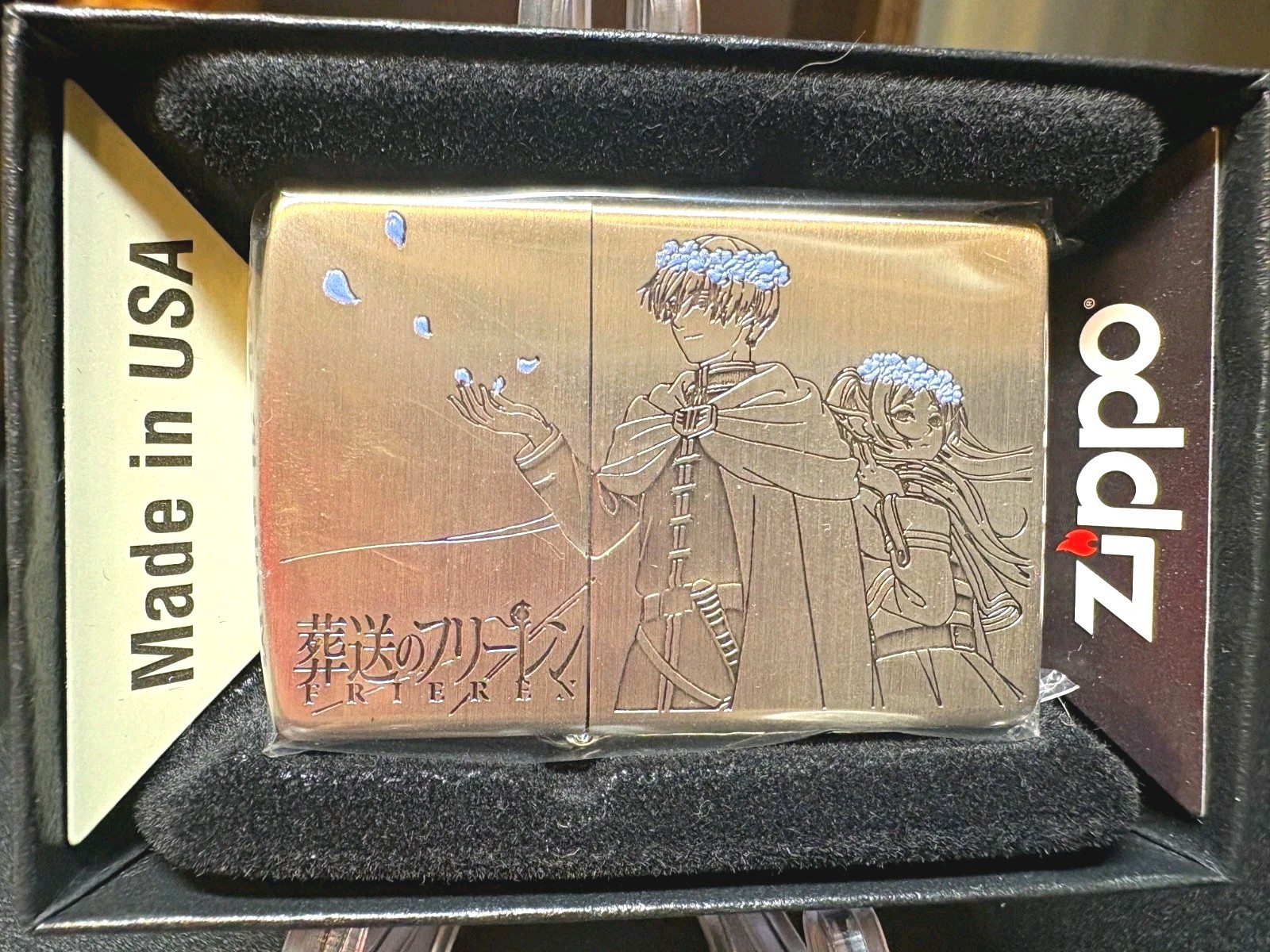Zippo Frieren Beyond Journey\'s End Anime Engraved Lighter in Box Made in USA