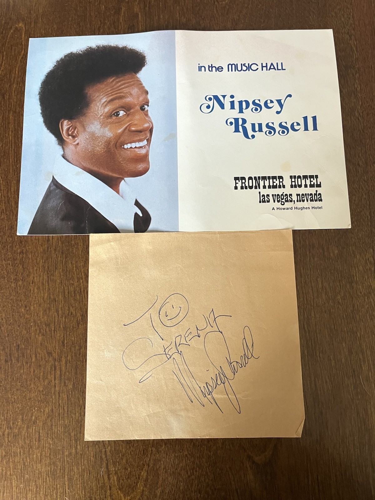 Nipsey Russell Signature VEGAS Postcard Las Vegas Show