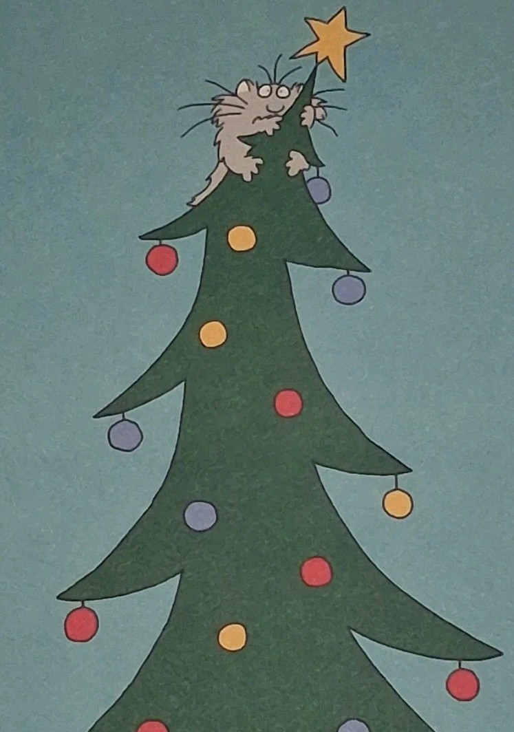 Vintage 1986 Sandra Boynton Cat Christmas Cards Set of 8