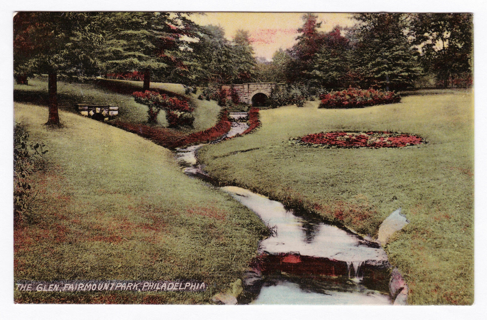 1907-1915 Philadelphia PA Postcard The Glen Fairmount Park Creek RARE Antique DB