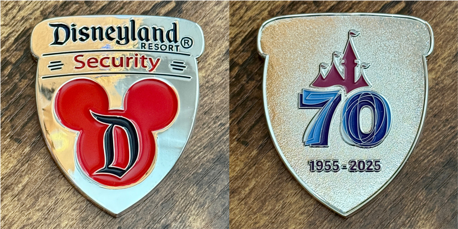 Walt Disney Disneyland Security 2025 70th Anniversary Challenge Coin
