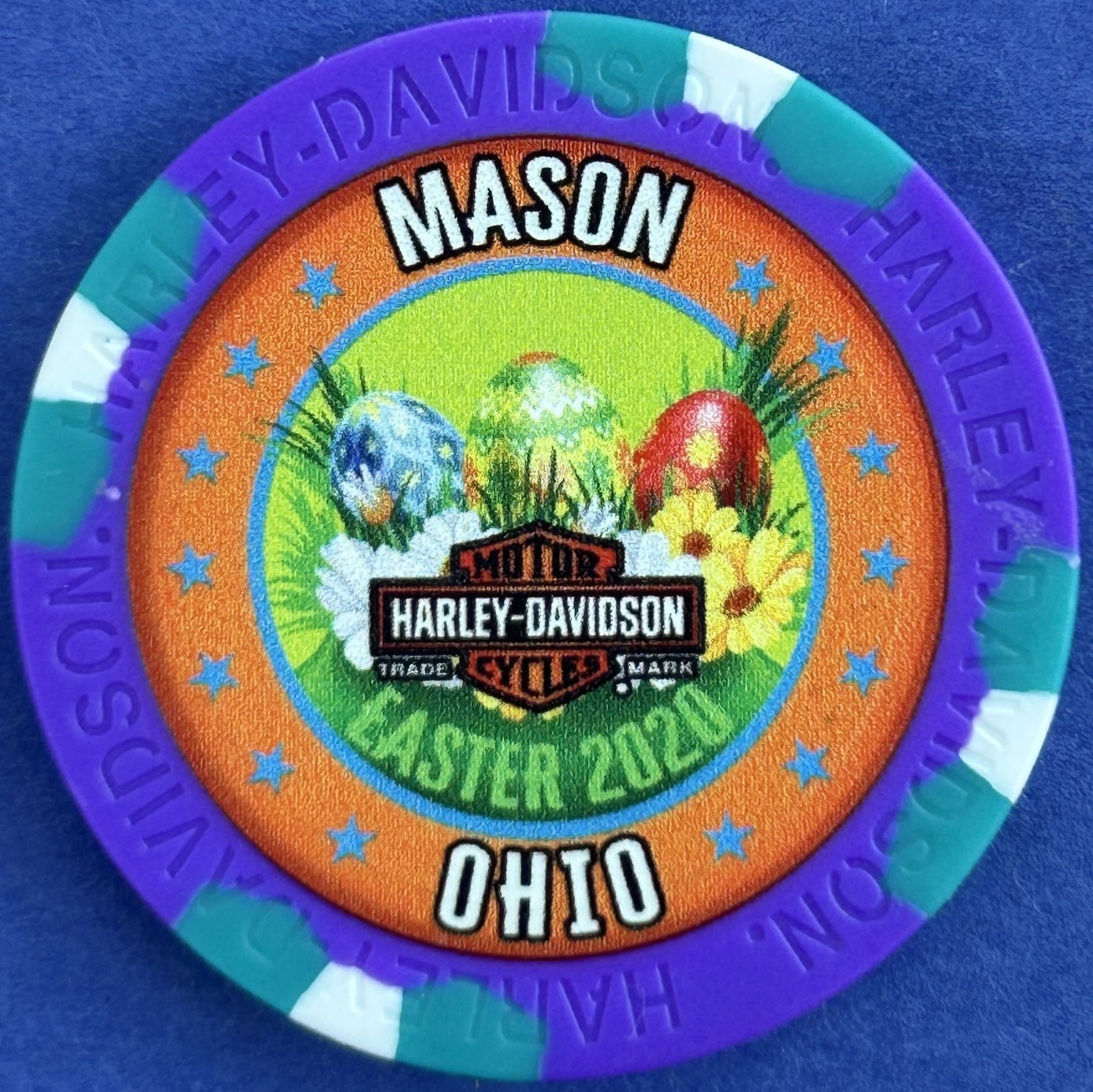 LAST ONE Harley Davidson Poker Chip from Powder Keg HD in Mason, Ohio   EASTER