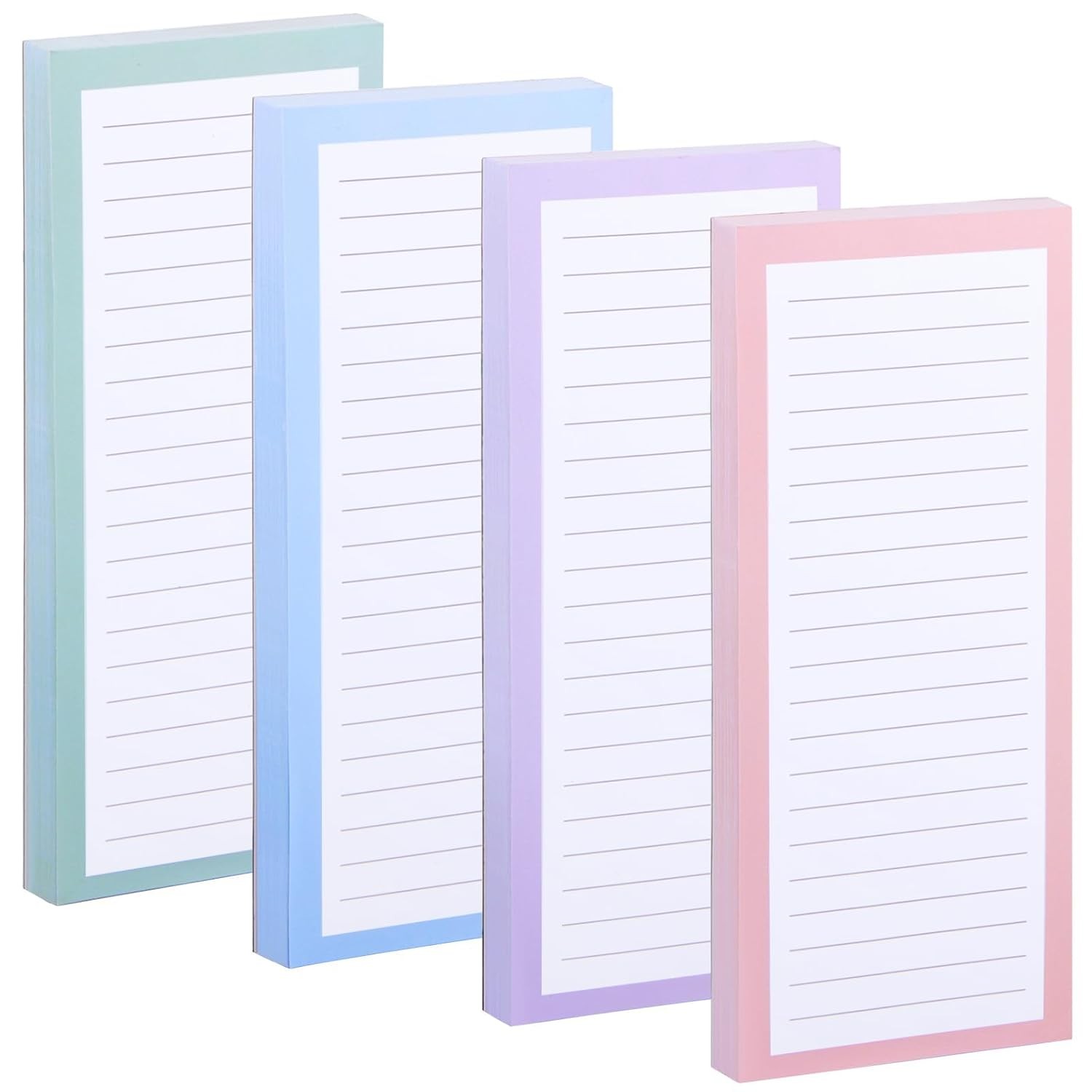 Large Magnetic Notepads 4 Pack 50 Sheets Simple Style Refrigerator Grocery