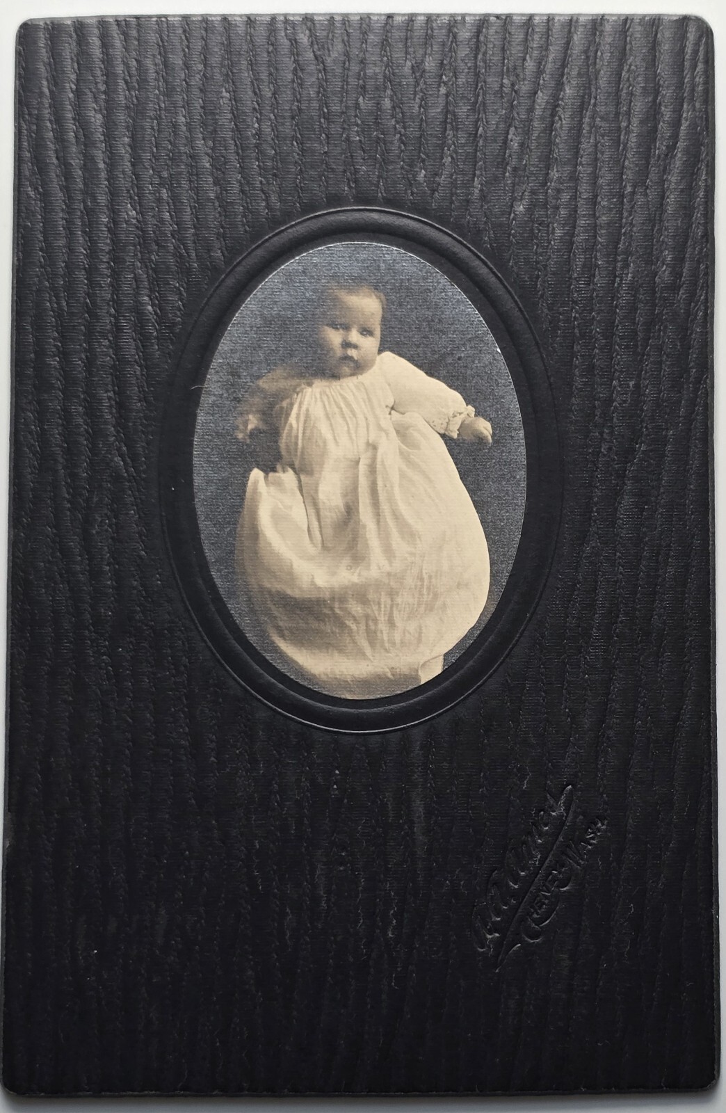 Antique Baby Portrait Photo Spokane WA Early 1900s Mounted Photograph
