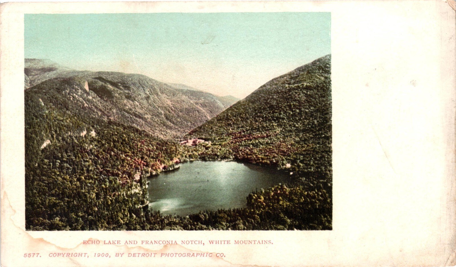 1900 Echo Lake And Franconia Notch White Mountains NH Vintage Postcard 1900 Echo Lake And Franconia Notch White Mountains NH Vintage Postcard