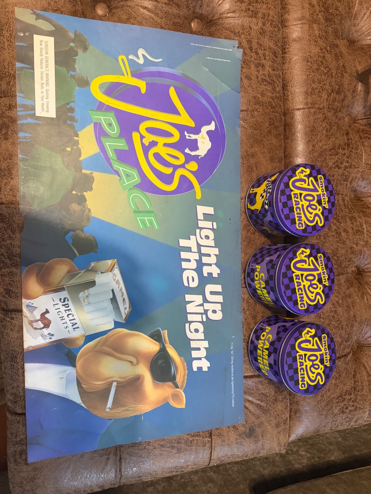 1990\'s Camel Race Tins and Sign