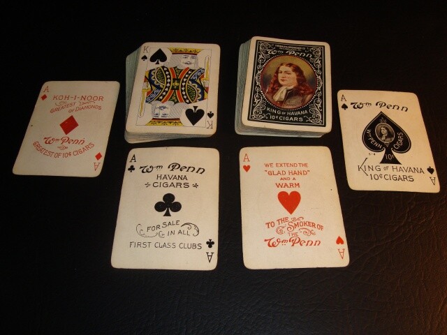 Circa 1920s Penn Cigars Playing Card Deck