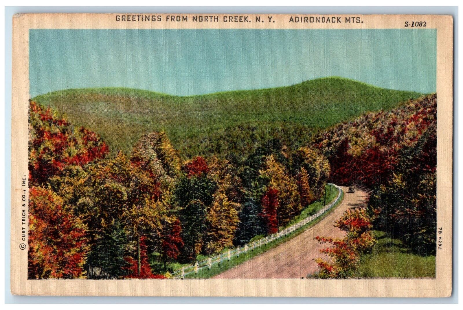 c1940's Greetings From North Creek Adirondack New York NY Unposted Postcard