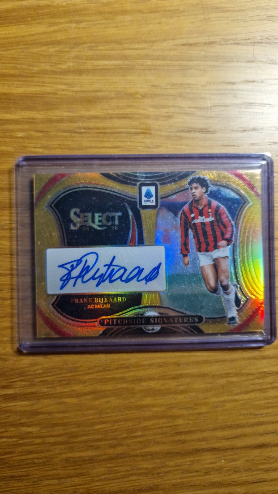 FRANK RIJKAARD PANINI SELECT GOLD AUTO /10 PITCHSIDE SIGNATURES