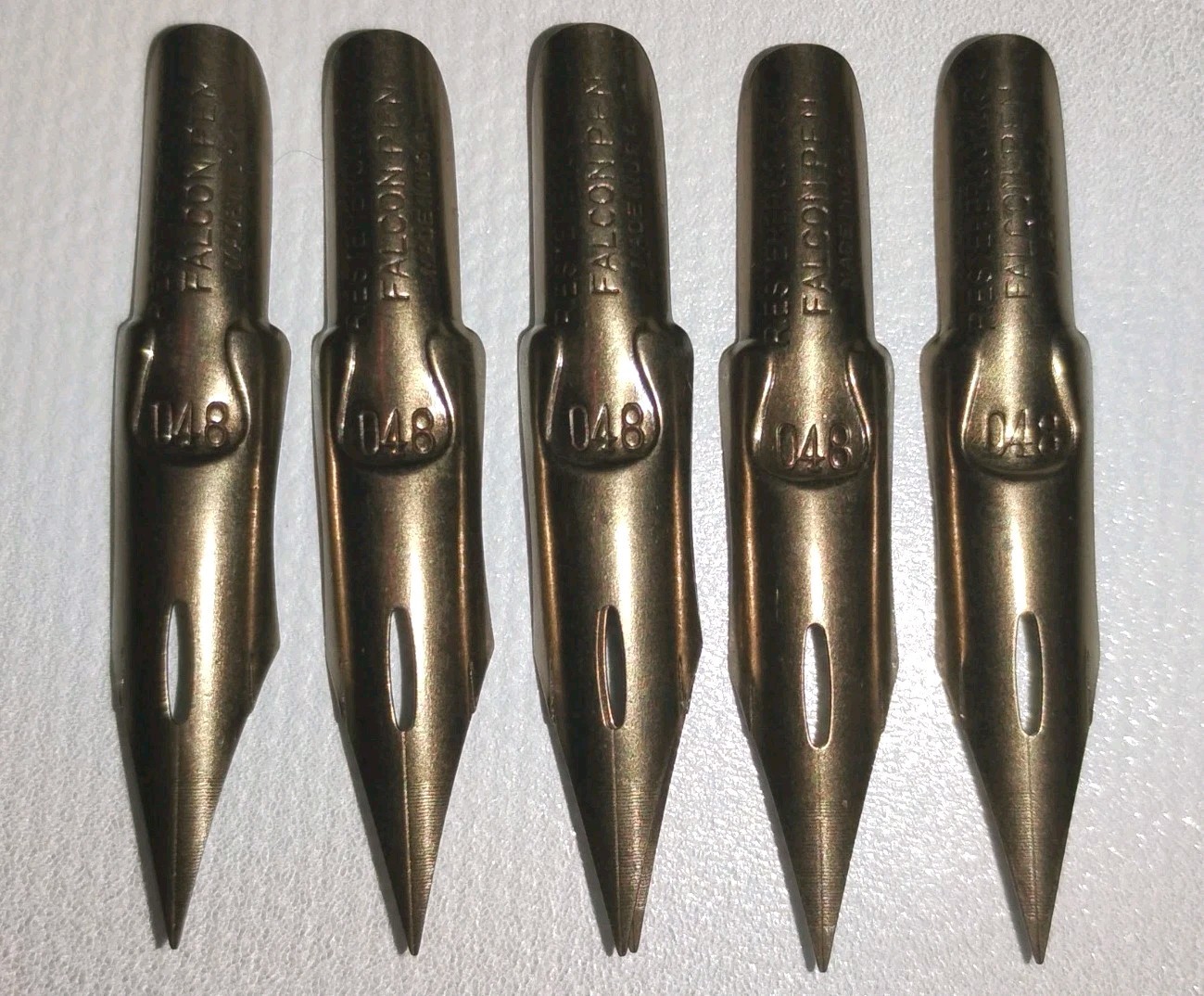(5) Esterbrook 1930's Bronze Color 048 Falcon Dip Pen New Old Stock Made in USA
