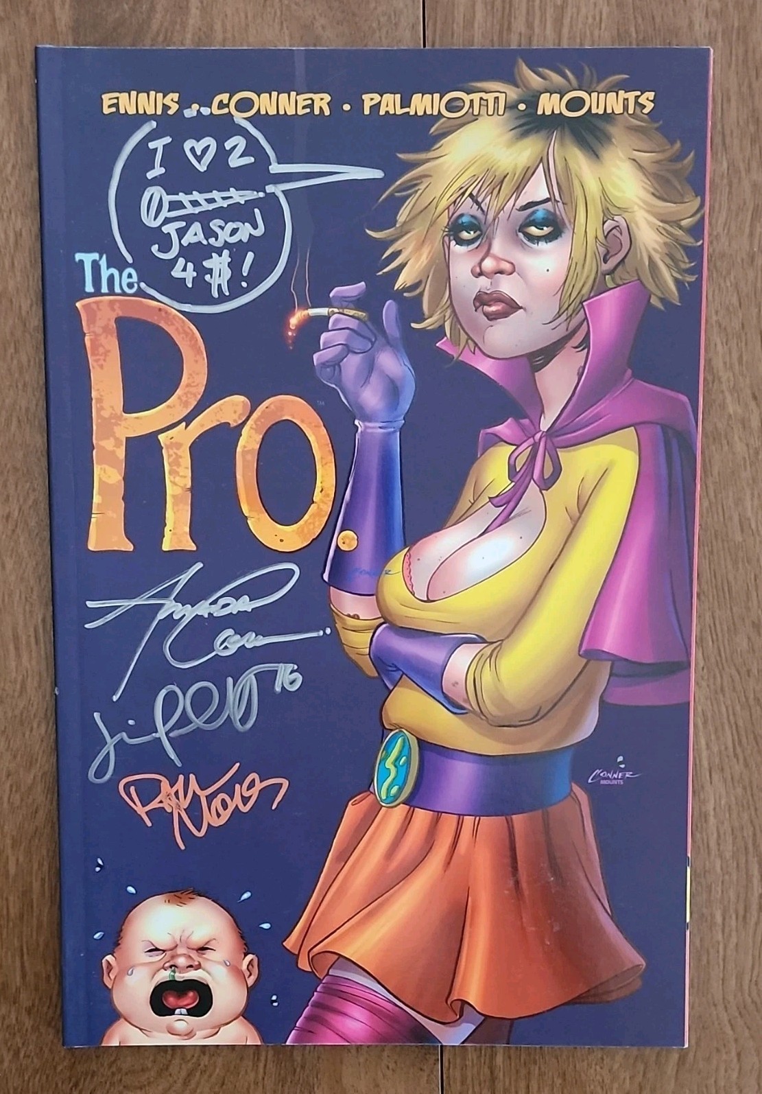 Image Comics The Pro Graphic Novel Signed Ennis Conner Palmiotti Mounts