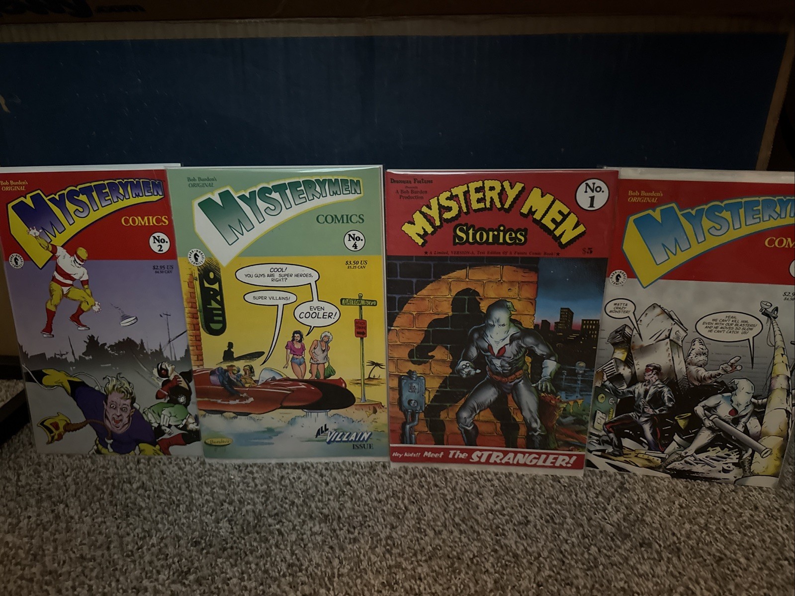 Bob Burden Mysterymen Comics #1 #2 #4 + Mystery Men Stories #1 Lot of 4