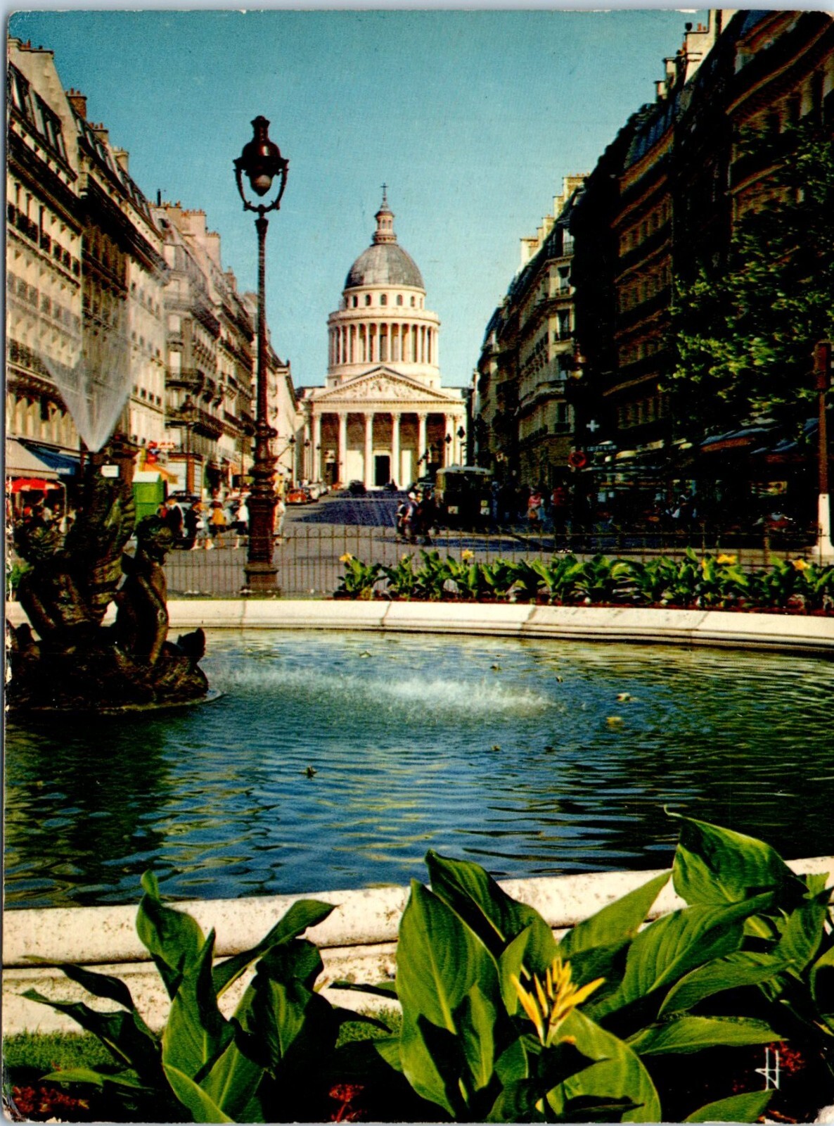 Boulevard Saint Germain, Street View of the Pantheon, Paris, France Postcard